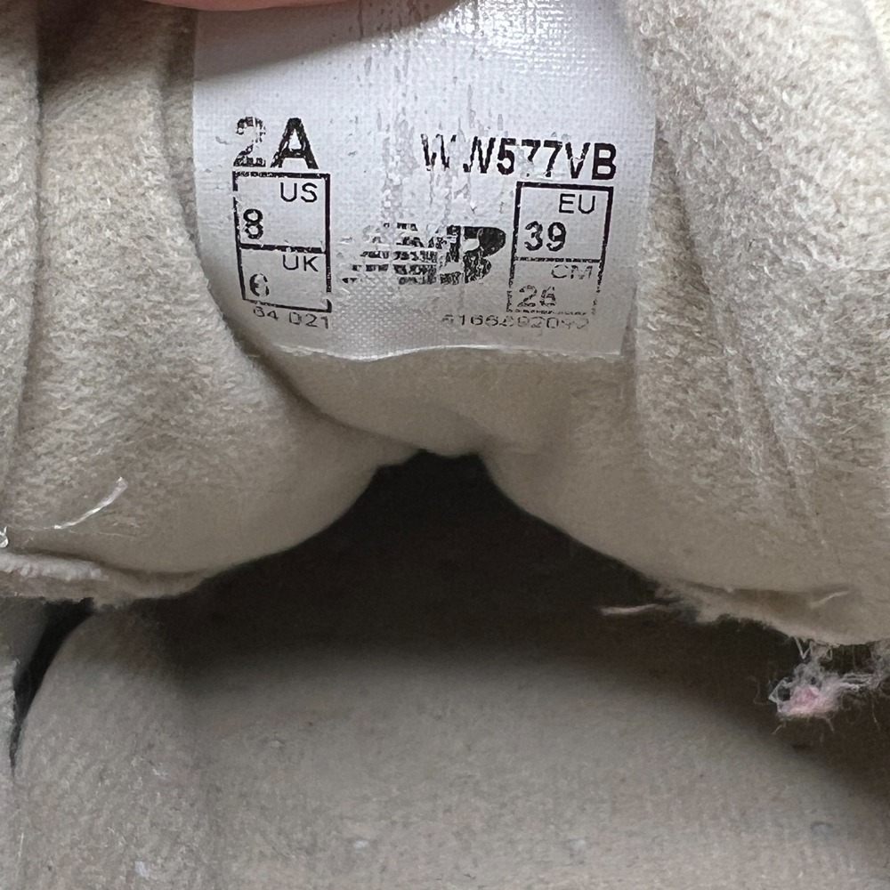 New Balance 577 WW57VB Womens 8 Wide Walking Shoes White Leather Comfort Sneaker - Picture 7 of 7